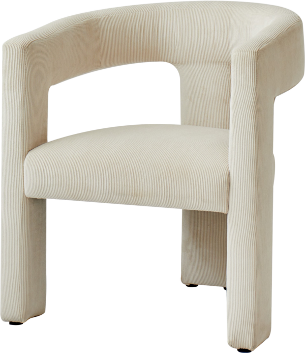 Loungestol Nordlys Furniture Arusha fløjl beige kompakt design H75ÃB66ÃD58 cm